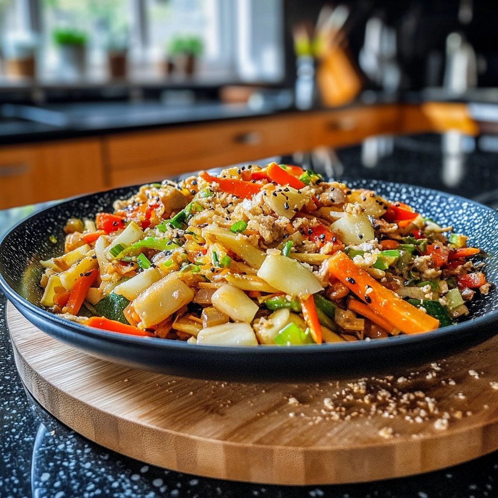 Gemüsepfanne mit Ingwer