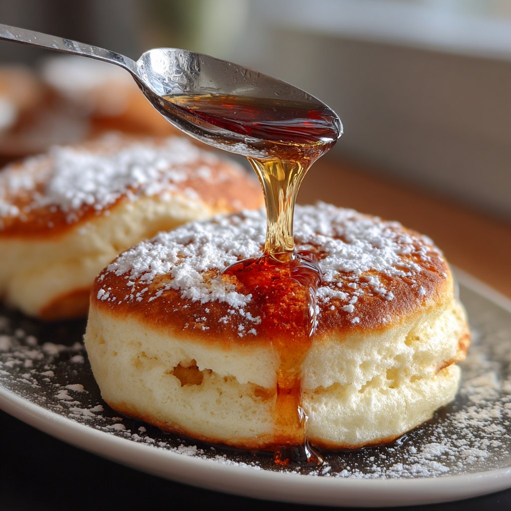 Pfannkuchen mit Ahornsirup