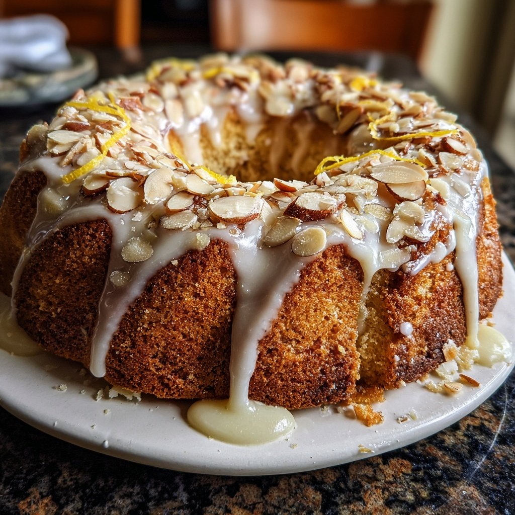 Zitronenkuchen mit Mandeln