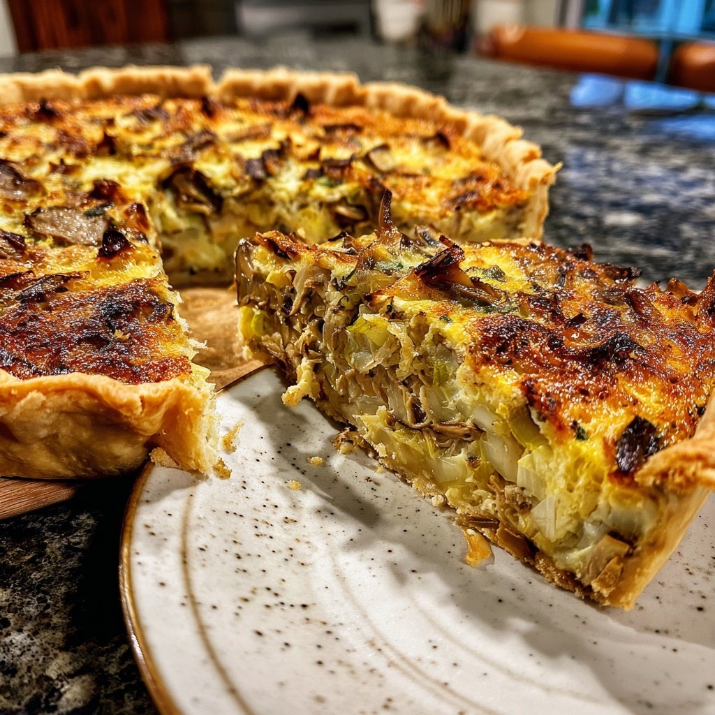 Pilz-Lauch-Quiche