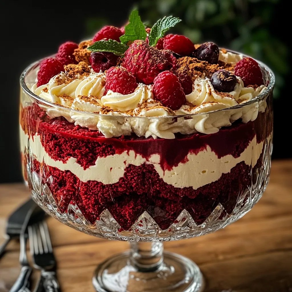 BEST Red Velvet Cake Trifle Recipe 🍰🍓
