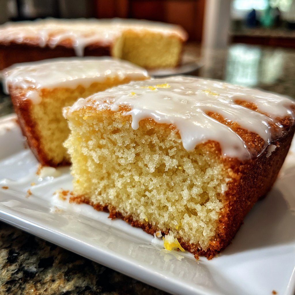 Zitronenkuchen mit Joghurt Glasur