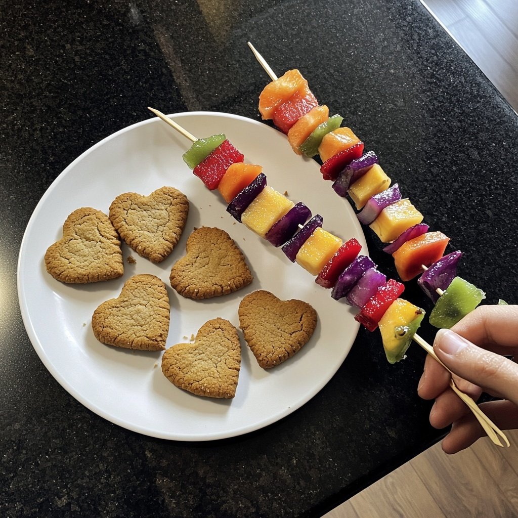 Valentinstag Snacks zum Teilen
