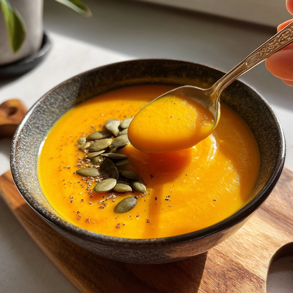 Kürbissuppe mit Muskat