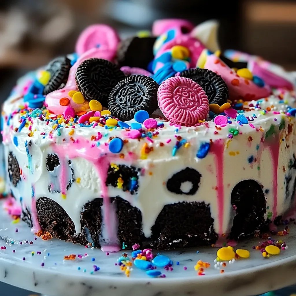 No-Bake Funfetti Oreo Icebox Cake