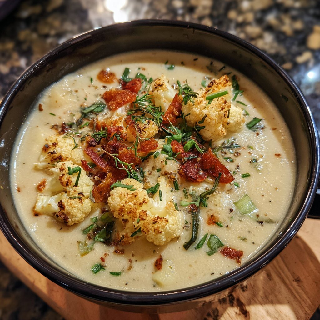 Blumenkohlsuppe cremig vegan