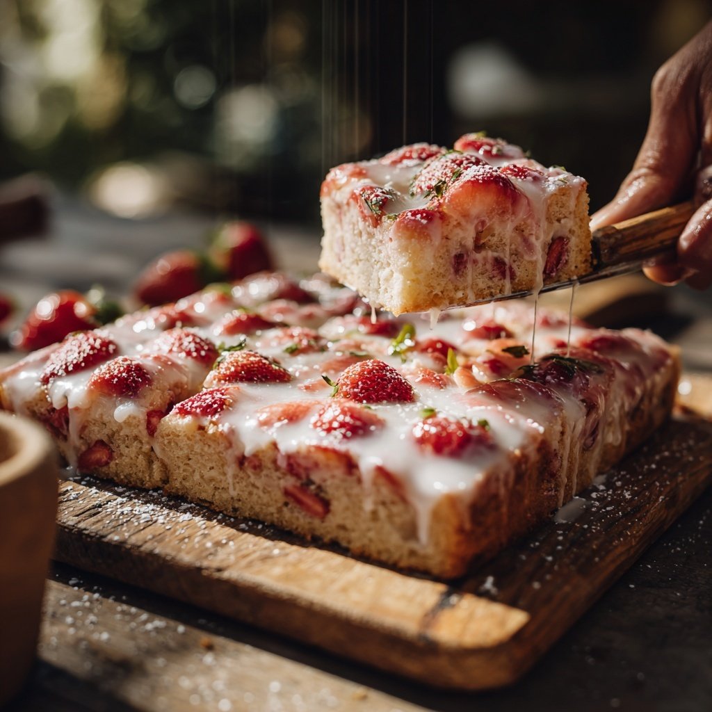 Erdbeer Joghurt Blechkuchen
