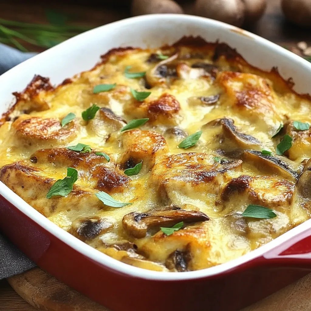 Schnitzel-Gratin mit Curry und Champignons