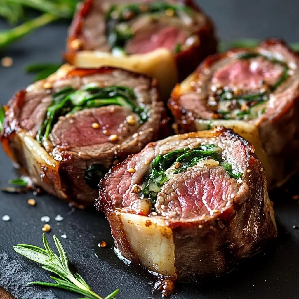 Einfache Flank Steak Pinwheels