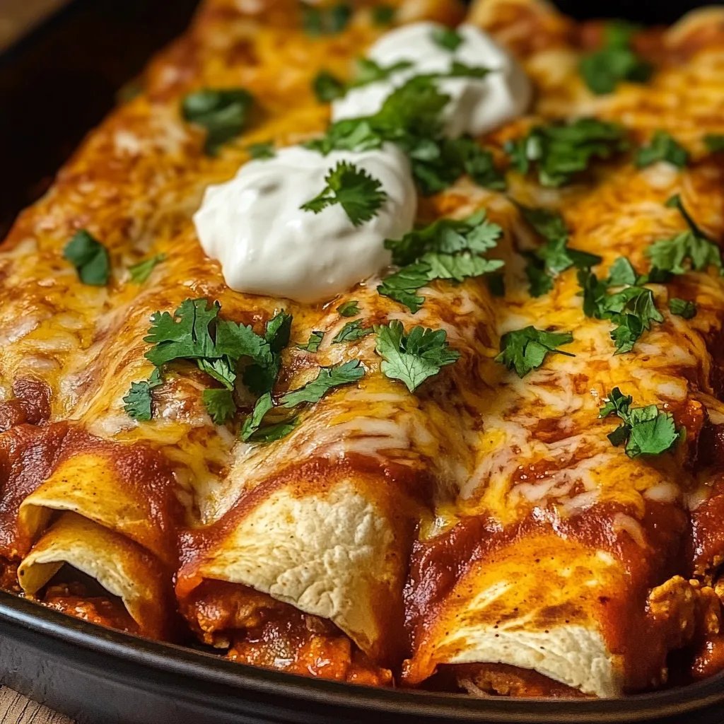 Ultimatives Rezept für schnelle und einfache Hähnchen-Enchiladas zum Abendessen!