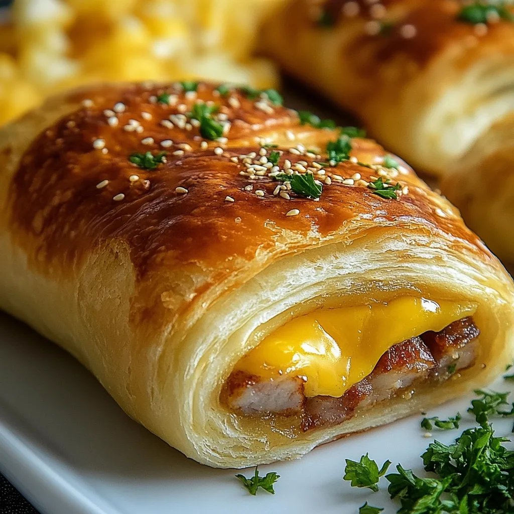 Schnelle & köstliche Frühstücksrollen mit Wurst und Ei – der perfekte Brunch-Happen!