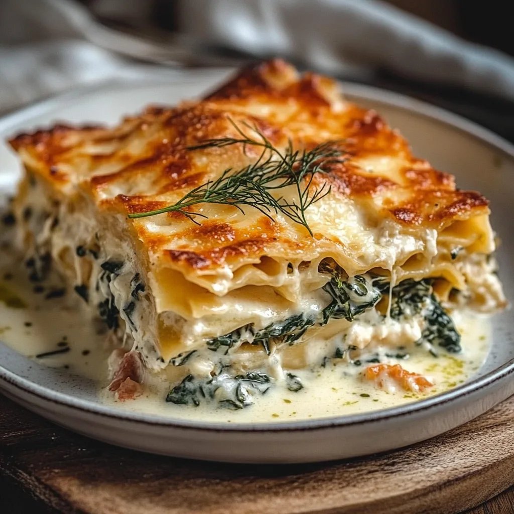 Lachs-Spinat-Lasagne