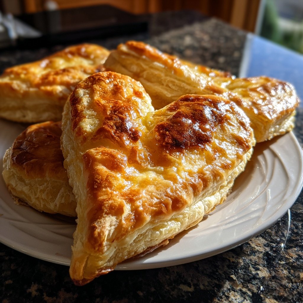 Blätterteig-Herzen mit Käse